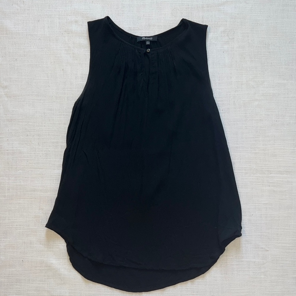Madewell Flowy Black Tank Top
